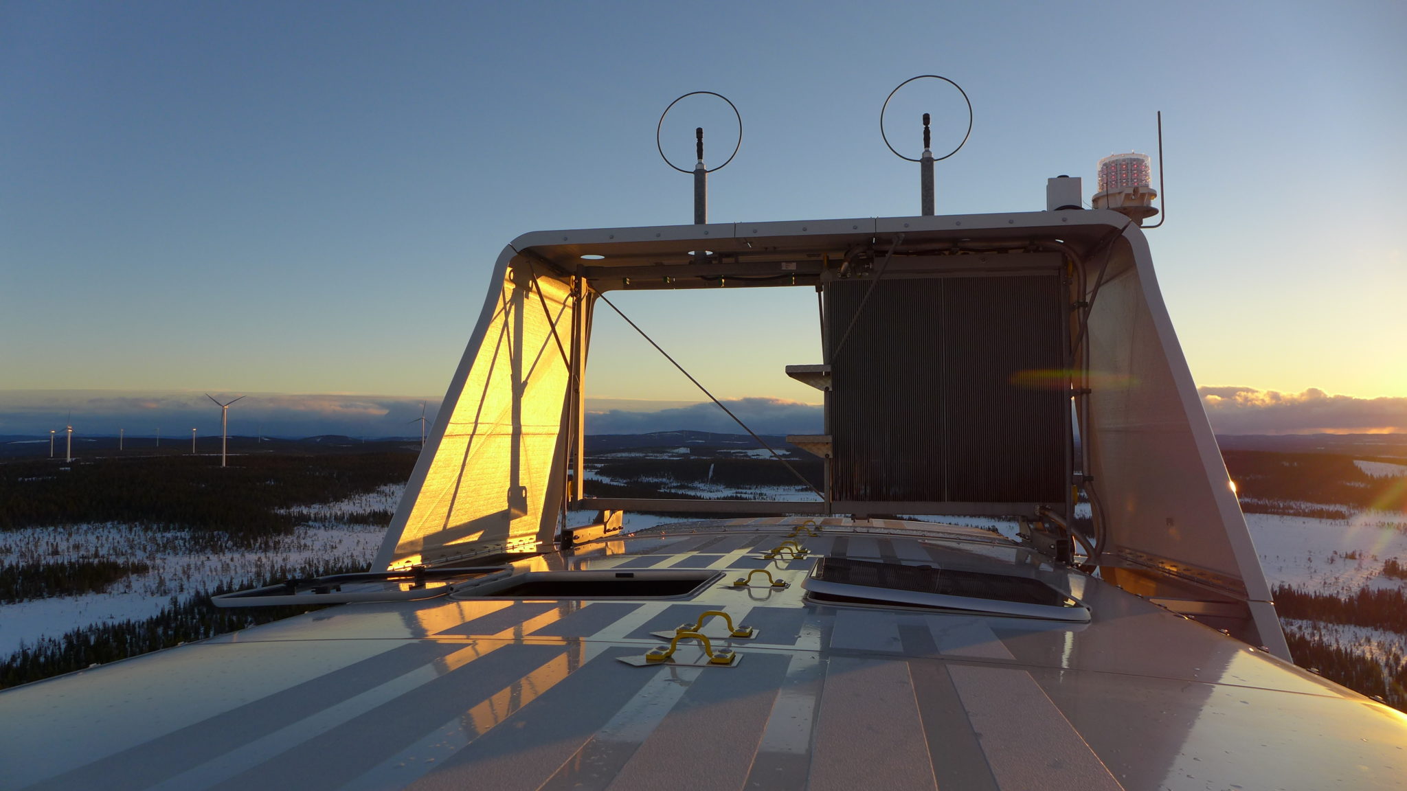 Wind turbine sunrise